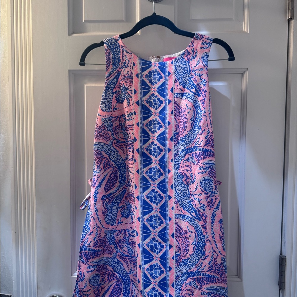 Lilly Pulitzer Pink and Blue Mini Halter Dress